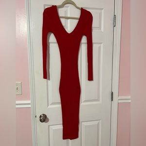 Long sleeve sculpted dress